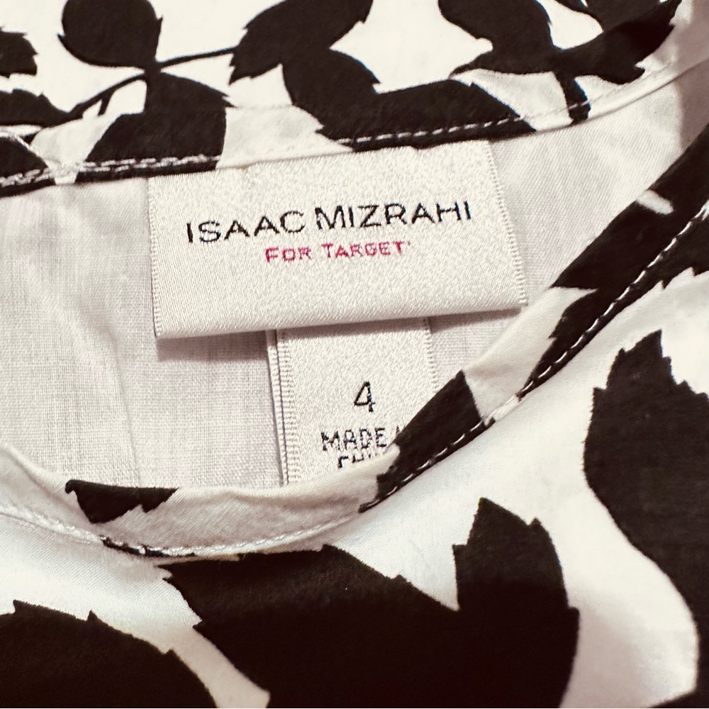 Vintage | Dress | Isaac Mizrahi for Target Black|White Ivy Print Dress - Picture 8 of 11